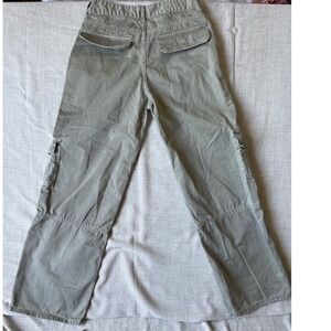 Zara Womens Cargo Pants Olive Green Utility loose  Size 4